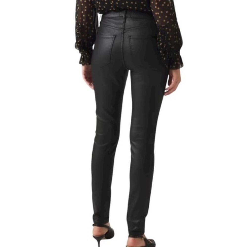 White House Black Market Black Coated High Rise Skinny Jeans - Picture 3 of 13